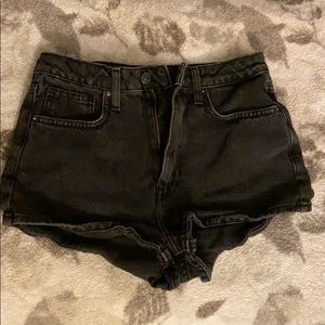 High waisted denim shorts